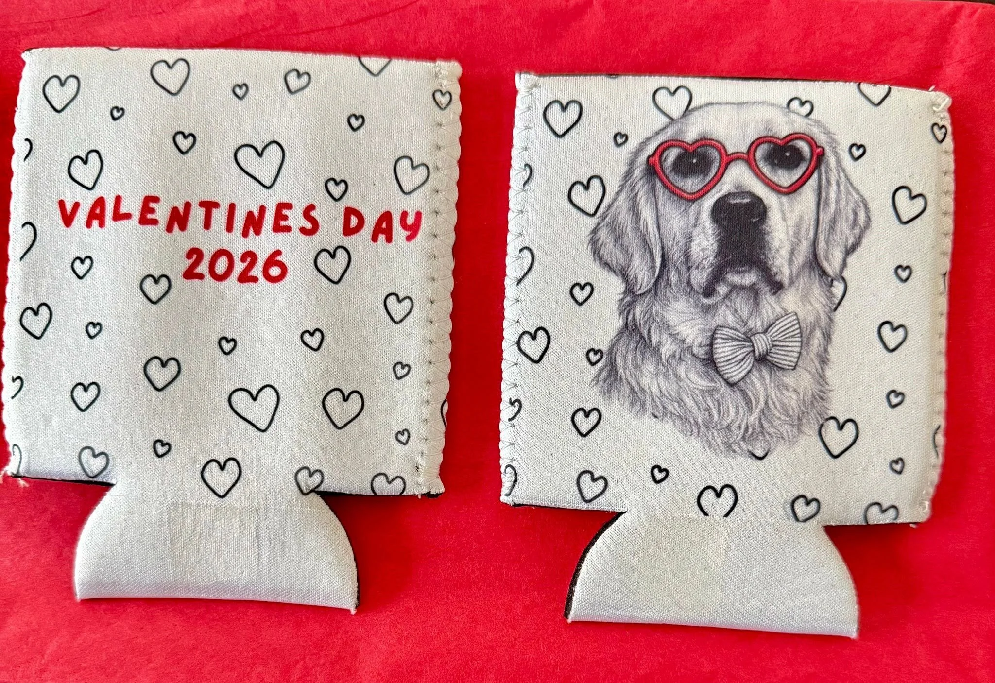 Custom Holiday Coozies - Requires a face on pictures of your pup.