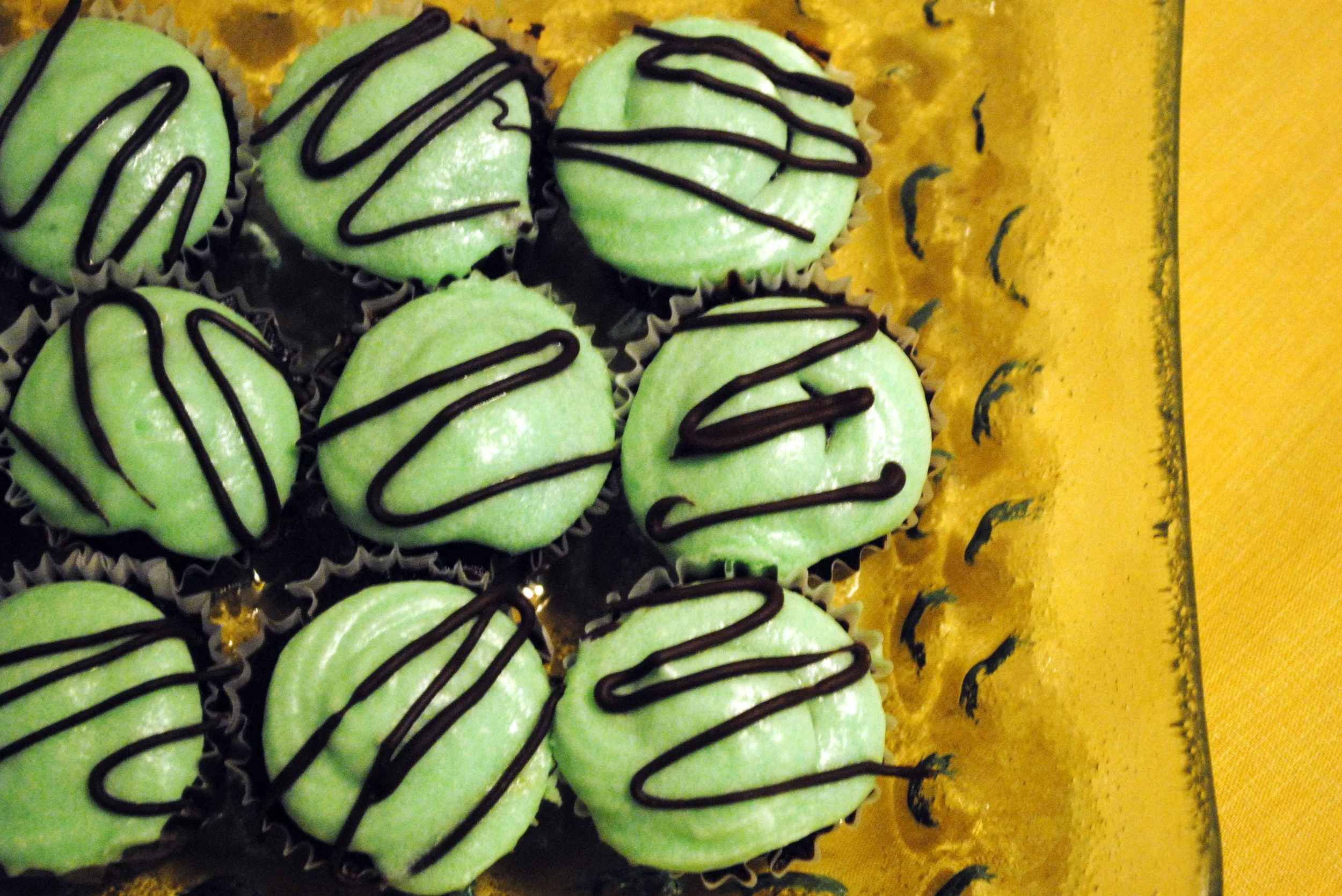 Brownie Bites again - with Mint Icing!