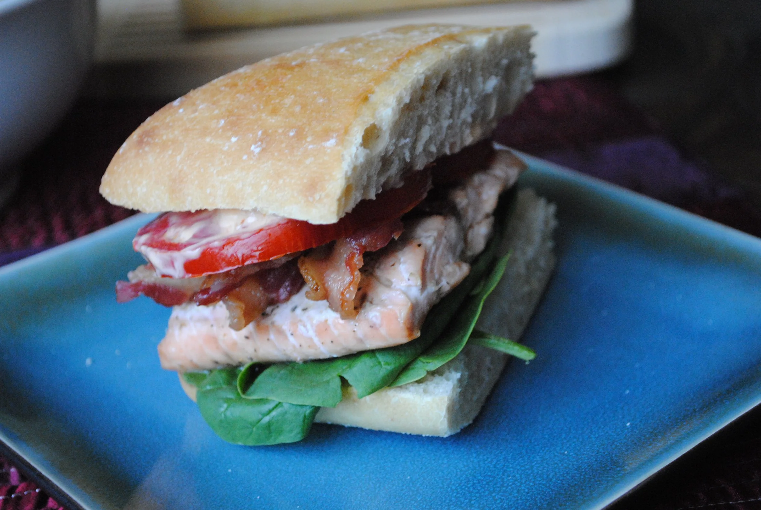 Salmon BLT with Chipotle Mayo