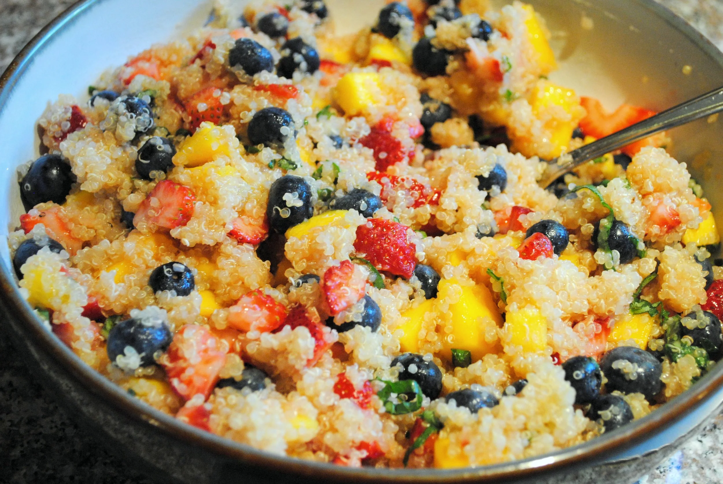 Quinoa with Fresh Berries and Mango