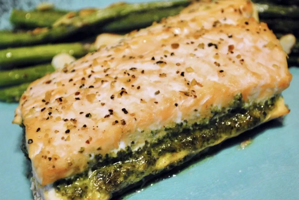 Pesto Stuffed Salmon