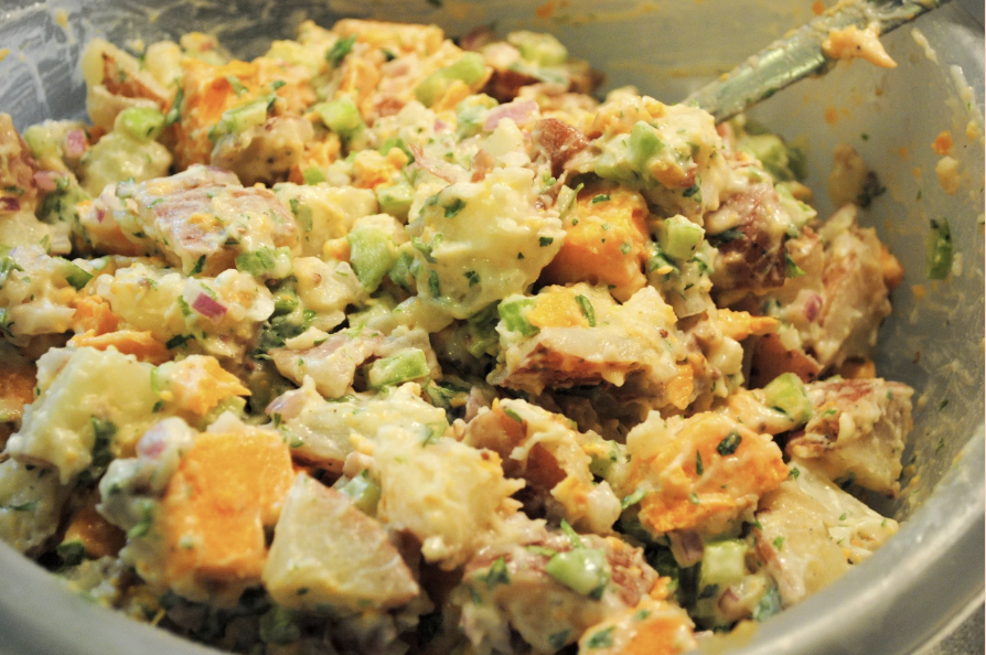 Red and Sweet Potato Salad