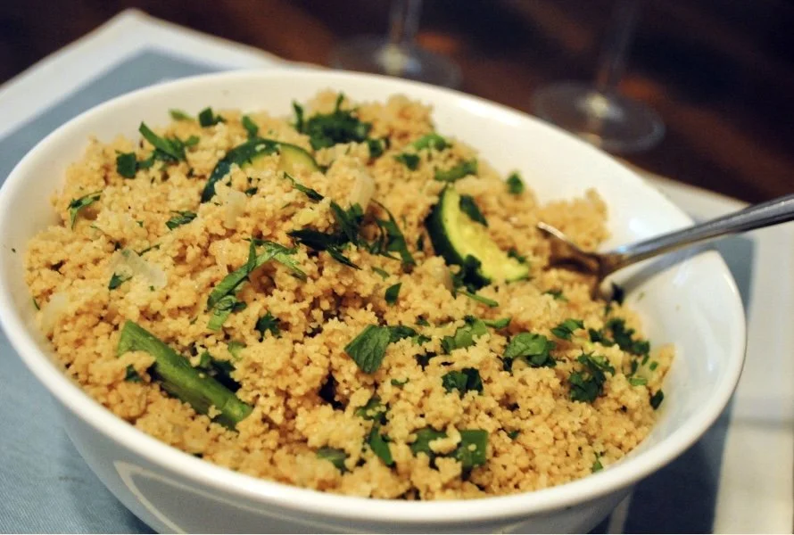 Whole Grain Cous Cous with Spring Vegetables