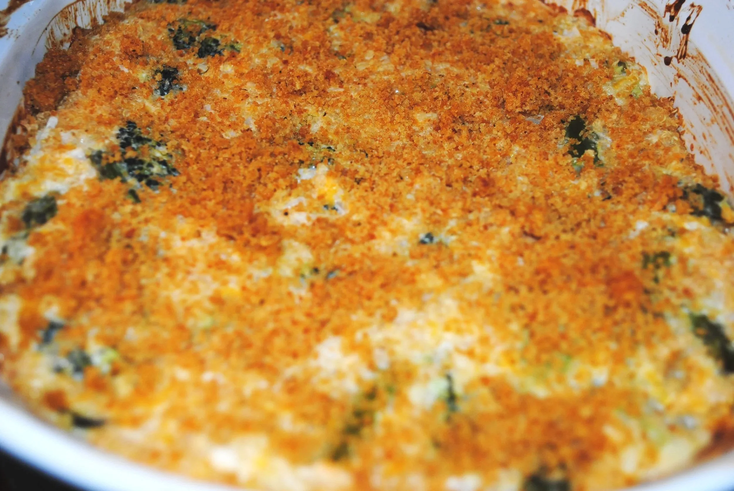 Fake Fancy: Cheesy Quinoa Casserole with Broccoli and Asparagus