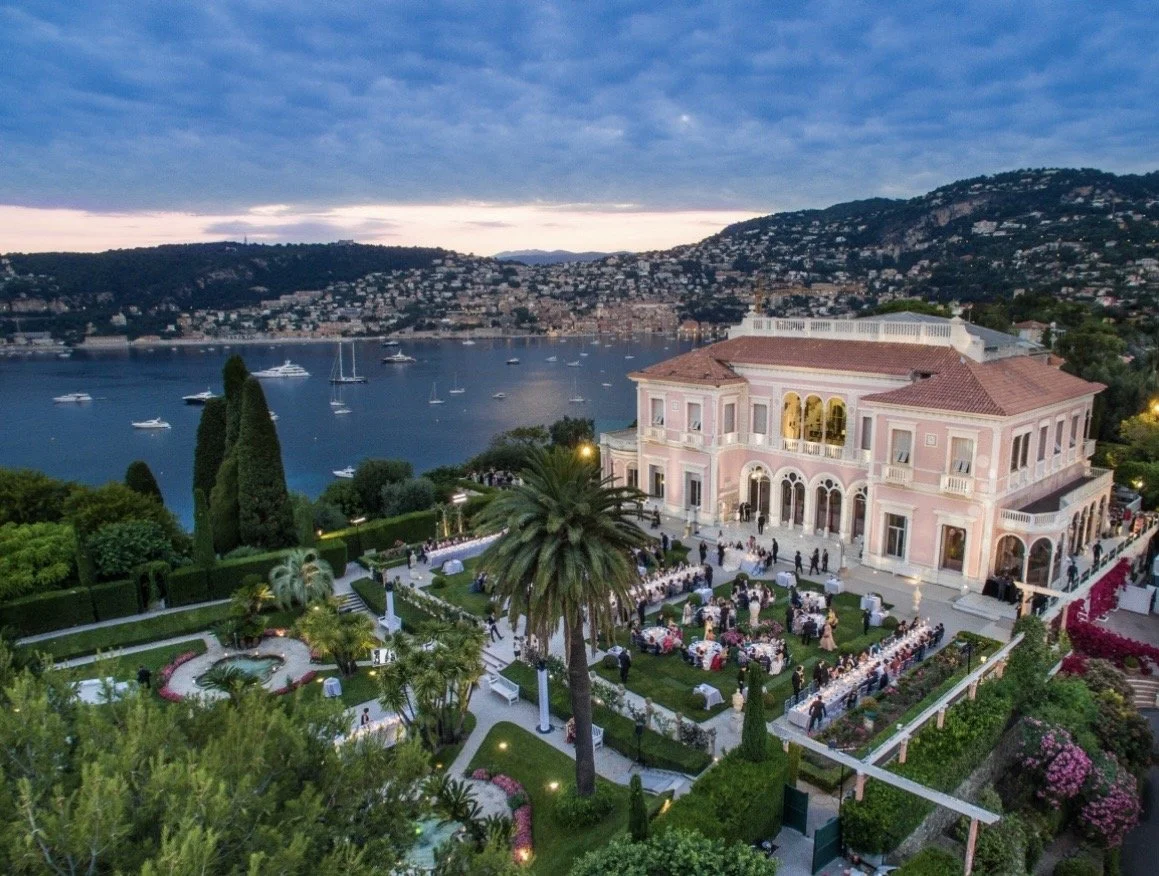 Villa Ephrussi de Rothschild 

Location:  Saint-Jean-Cap-Ferrat, 30 minutes from Nice Airport 

Capacity:  200 guests
Budget: €150,000–€420,000+
