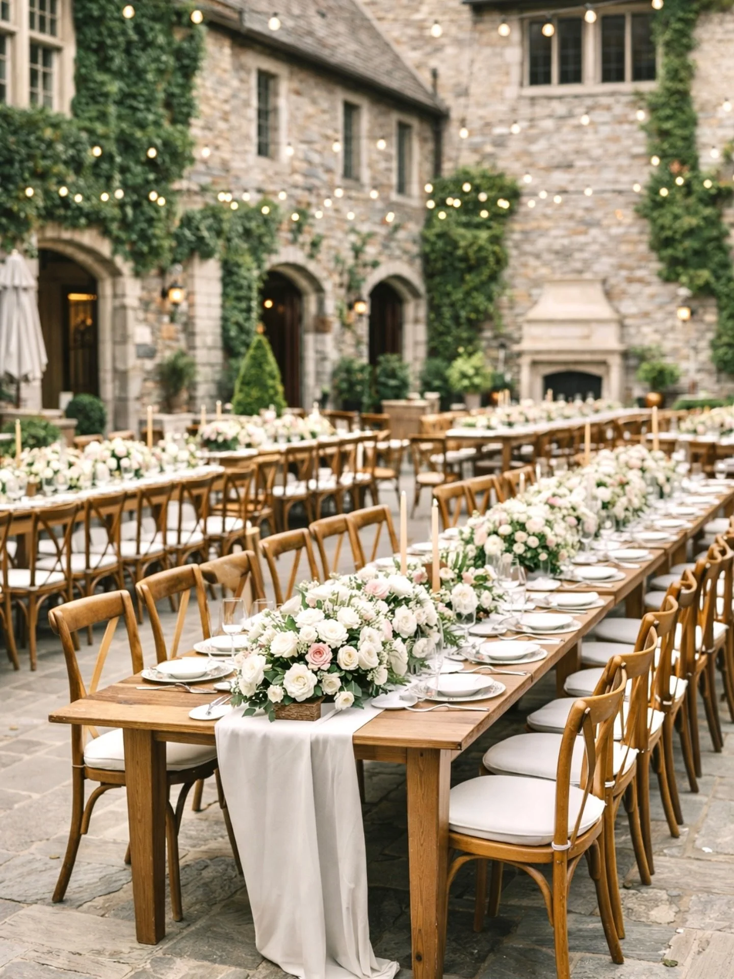 Beautiful wedding infront of the bergerie 🌸
