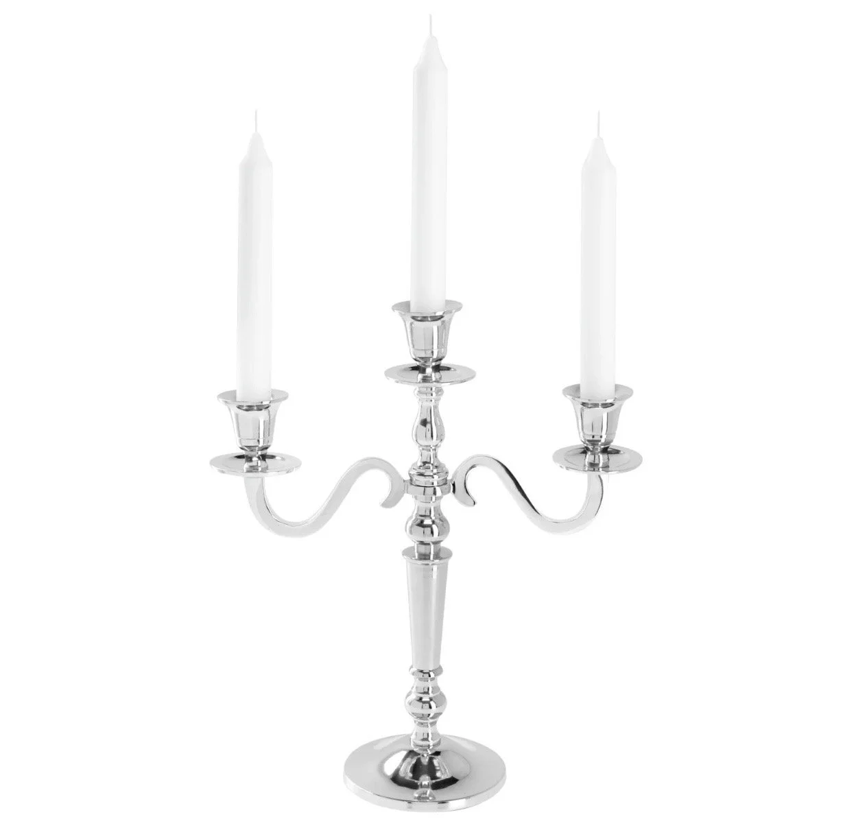 A silver candelabrum hire for vintage themed destination wedding in south of France.