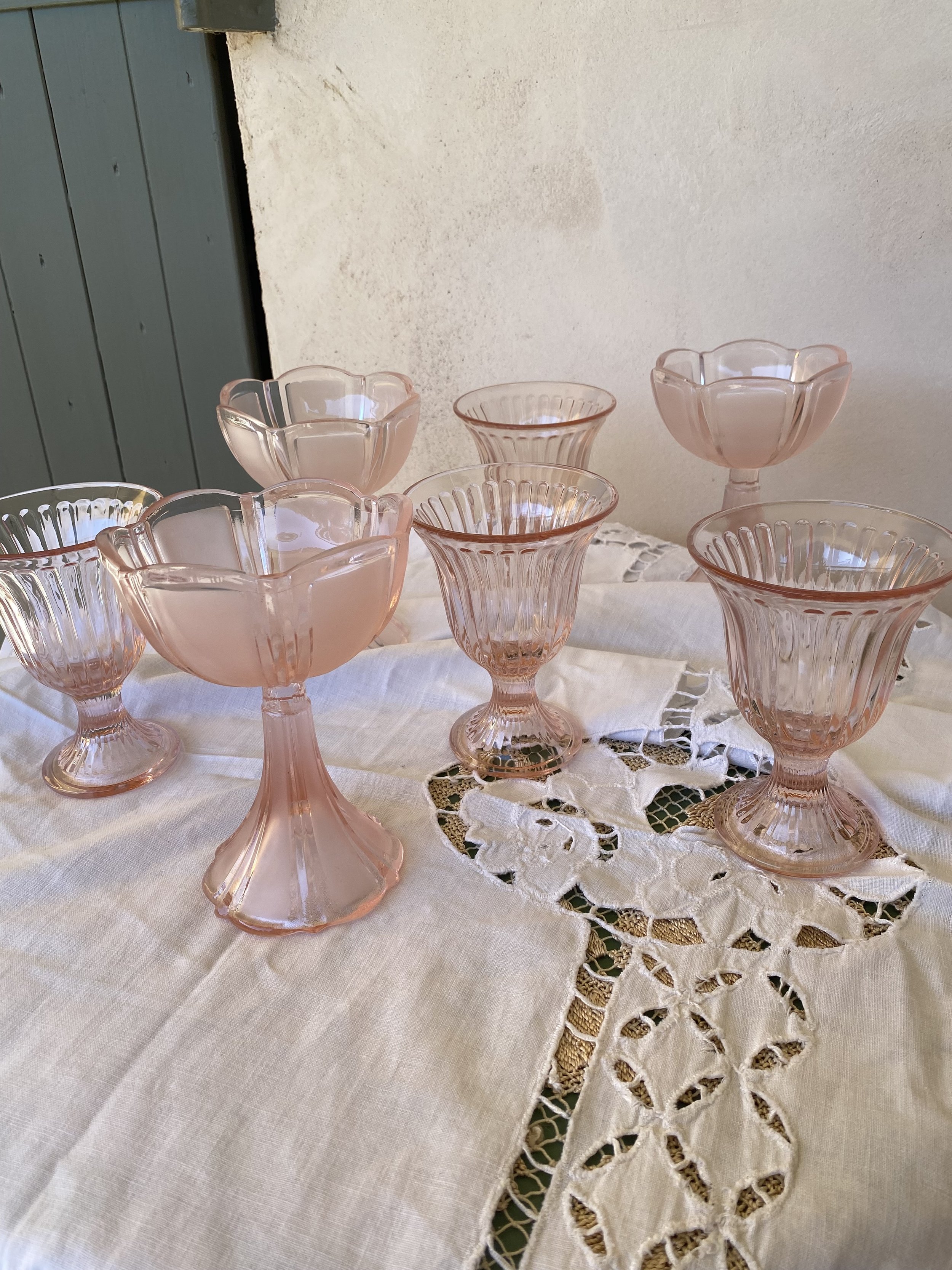 Pink vintage serving cups - Ref: 2028