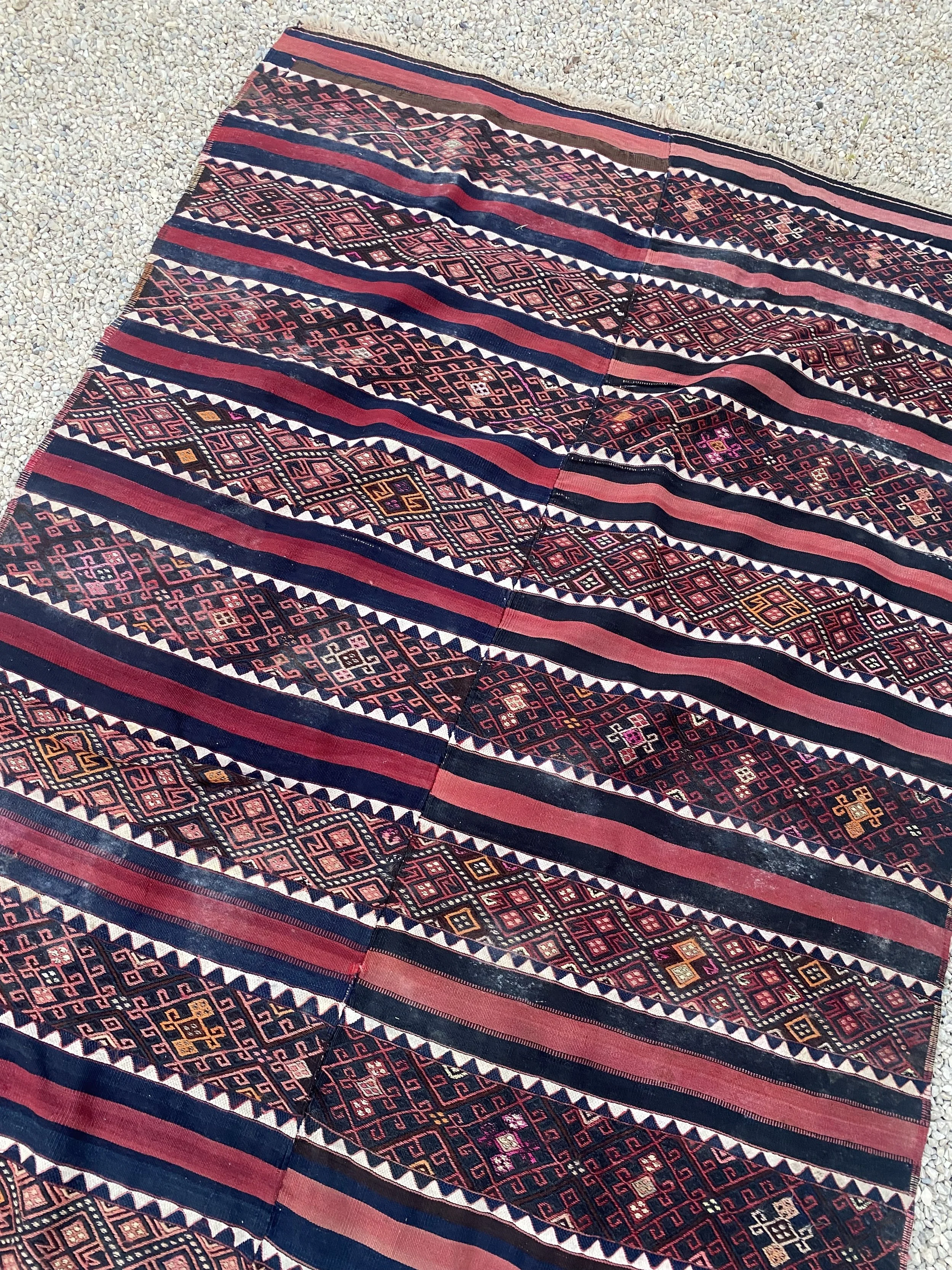Vintage wedding kilim or wedding ceremony isle - Small - 252 x 140 cm - Ref: 2032