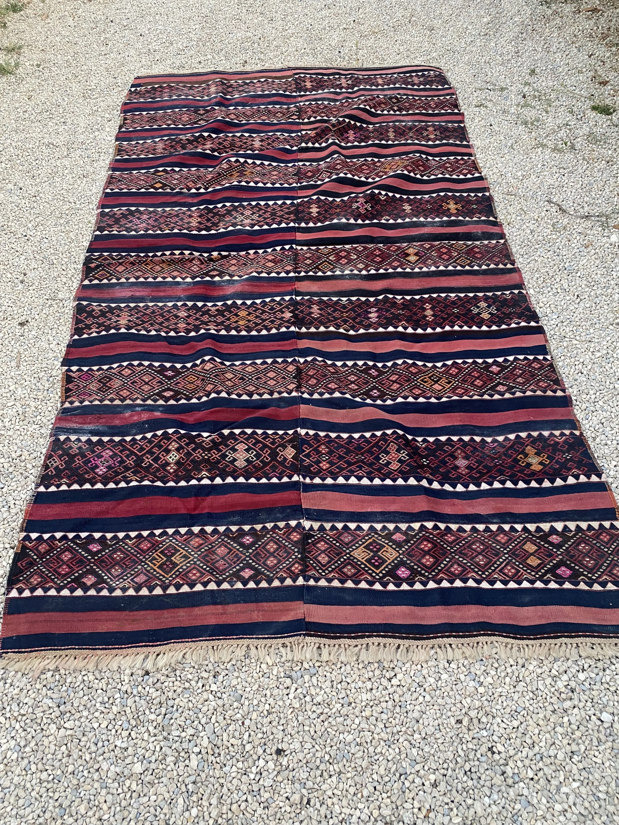 Vintage wedding kilim or wedding ceremony isle - Small - 252 x 140 cm - Ref: 2032