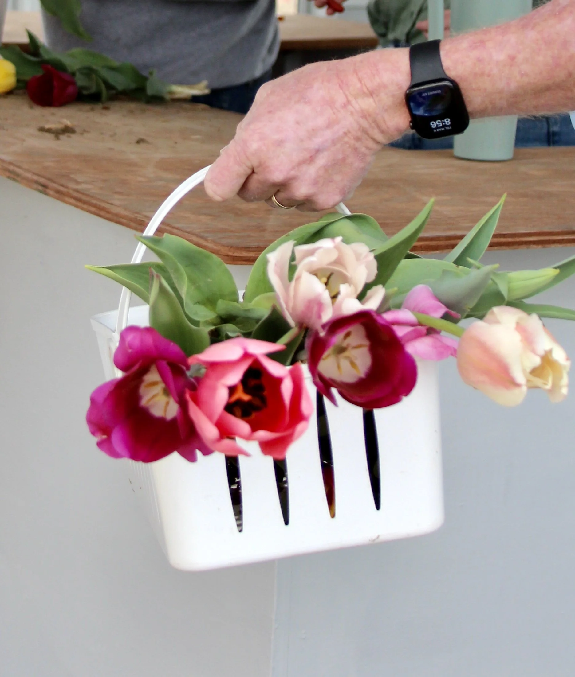 Pick your own tulip basket at McKenzie Farms, South Carolina