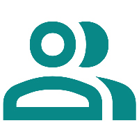 Icon of three stylized human figures.