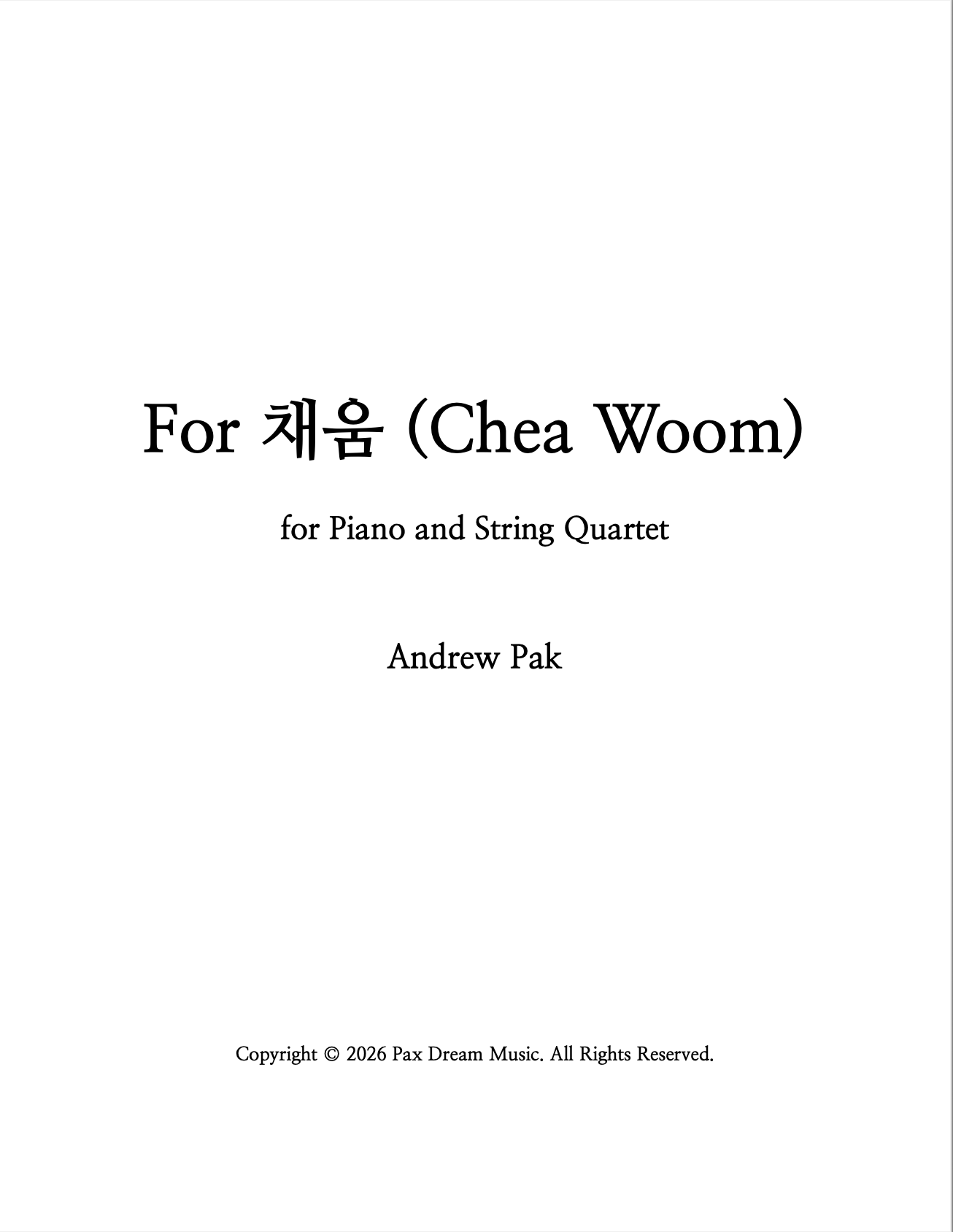 For 채움 (Chea Woom)