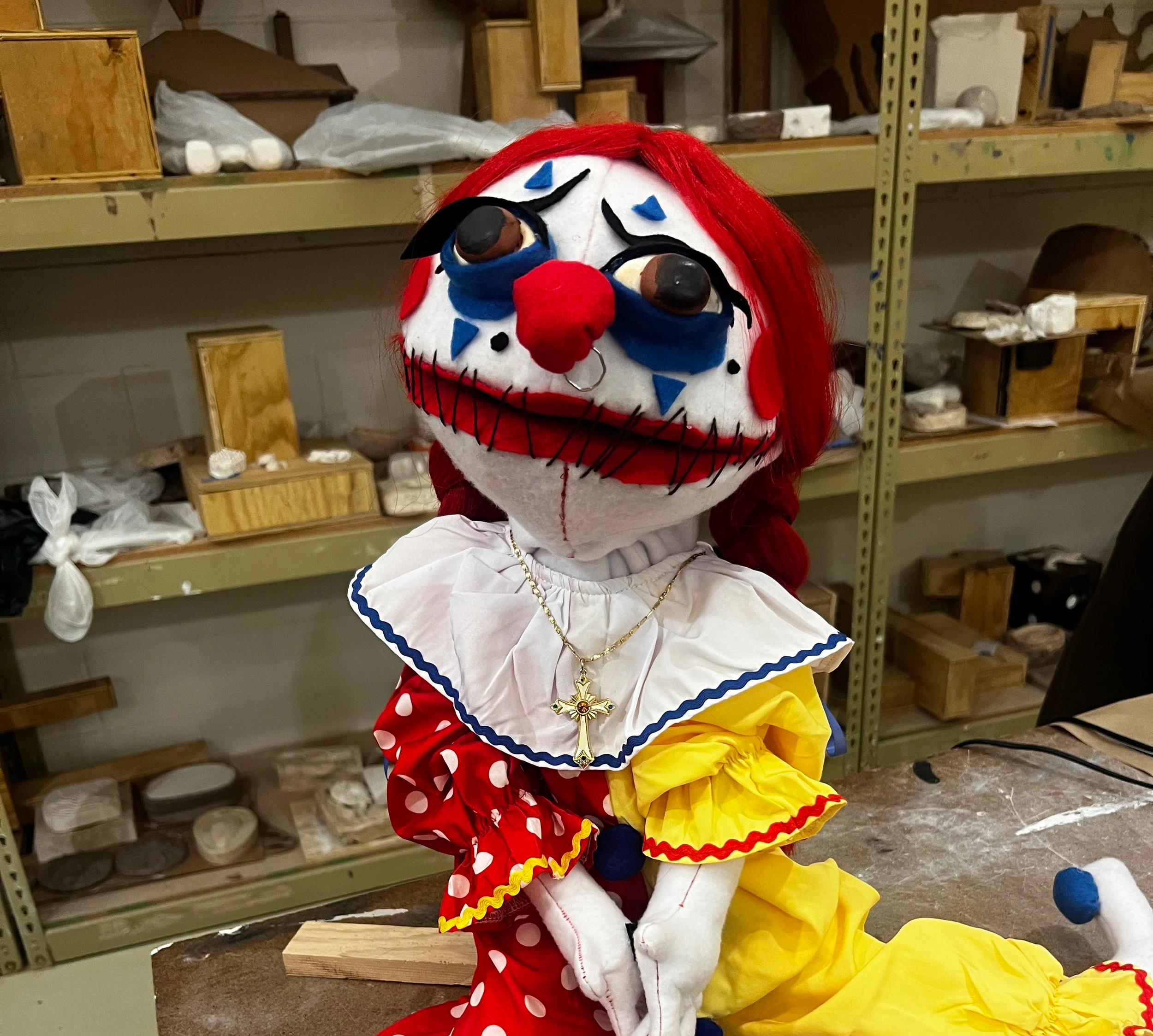 Bobo the Clown Puppet Sculpture (2025)