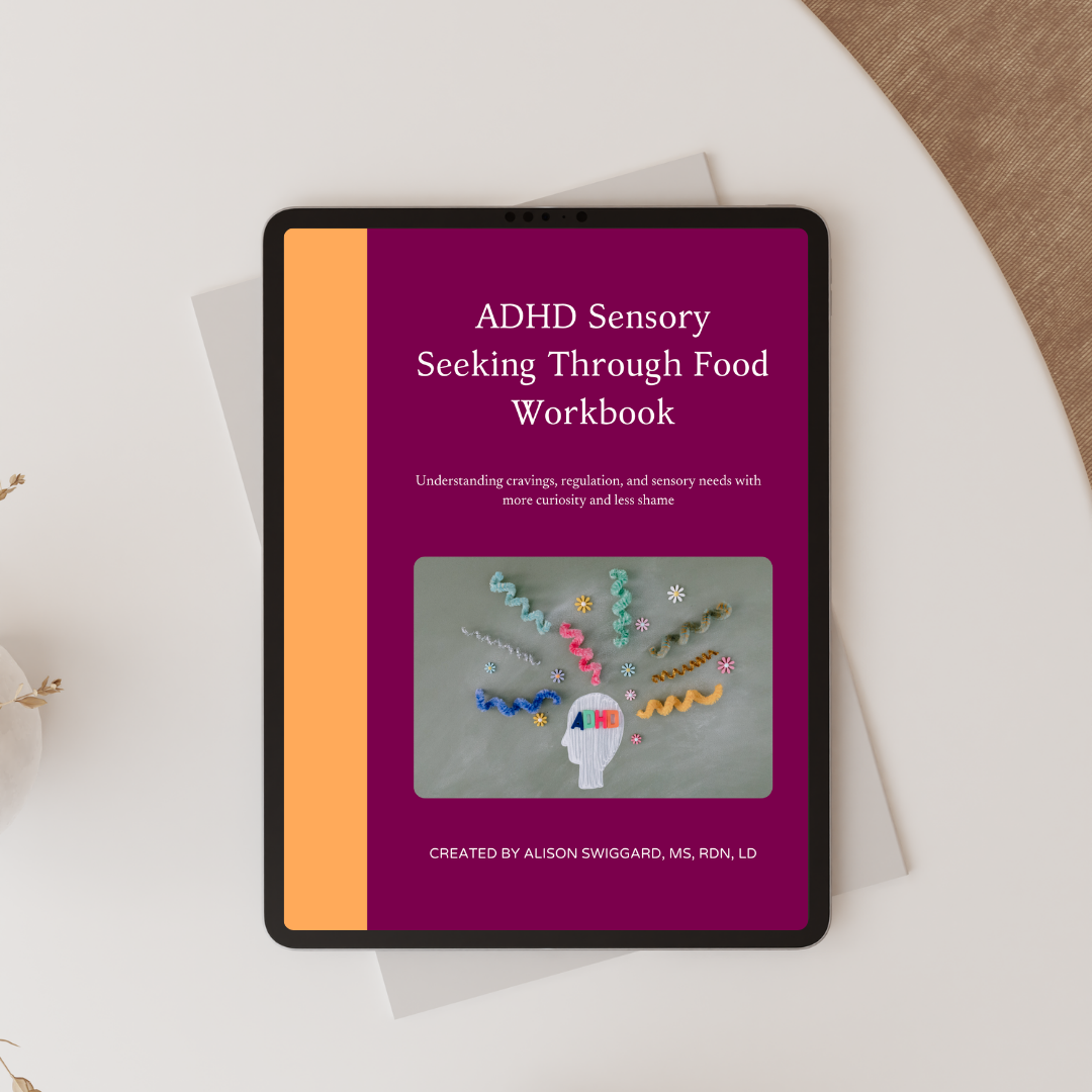 ADHD Sensory Seeking Through Food Workbook