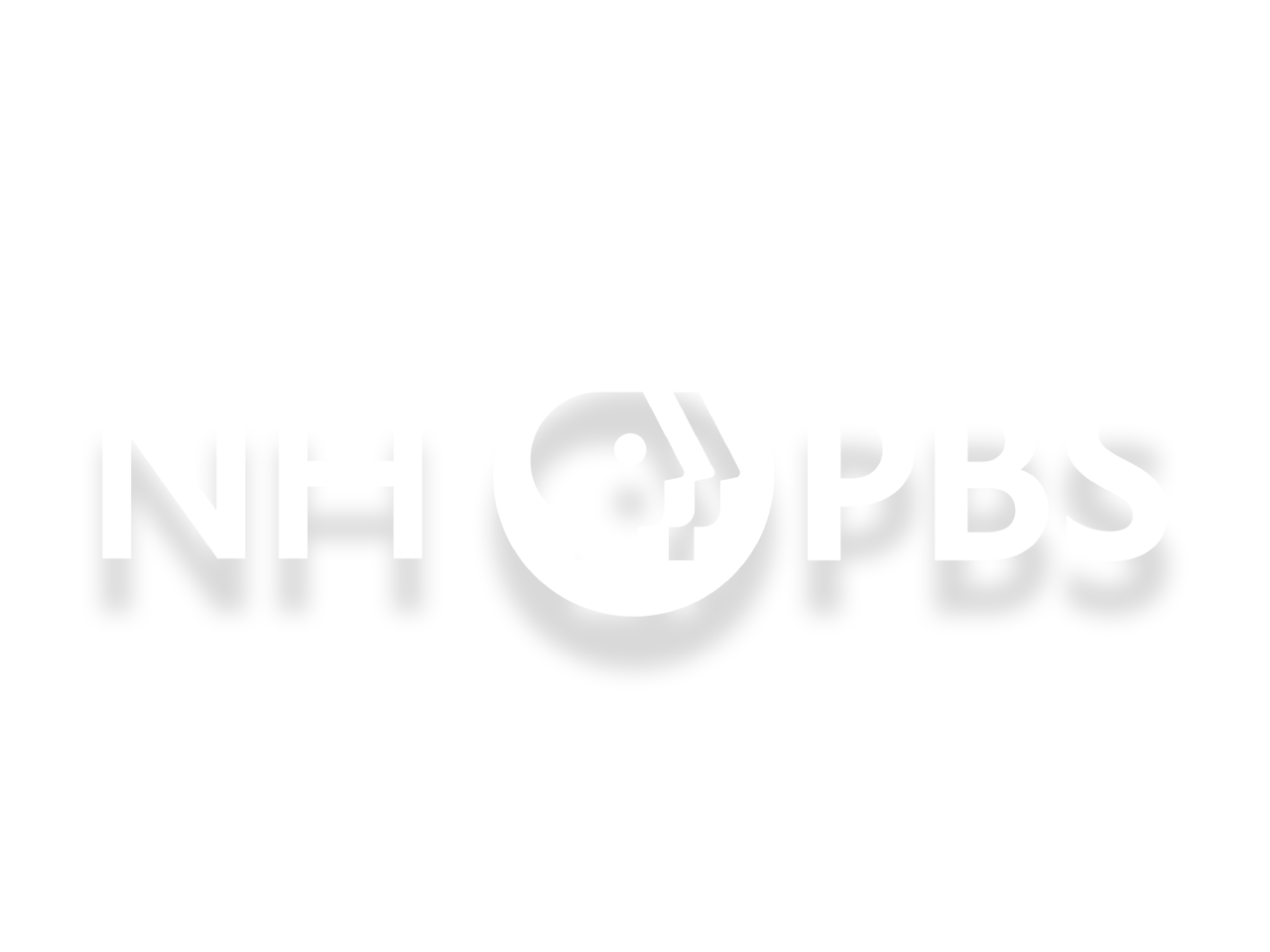 Black and white logo of PBS with the words 'NPR' and a silhouette of a human profile face.