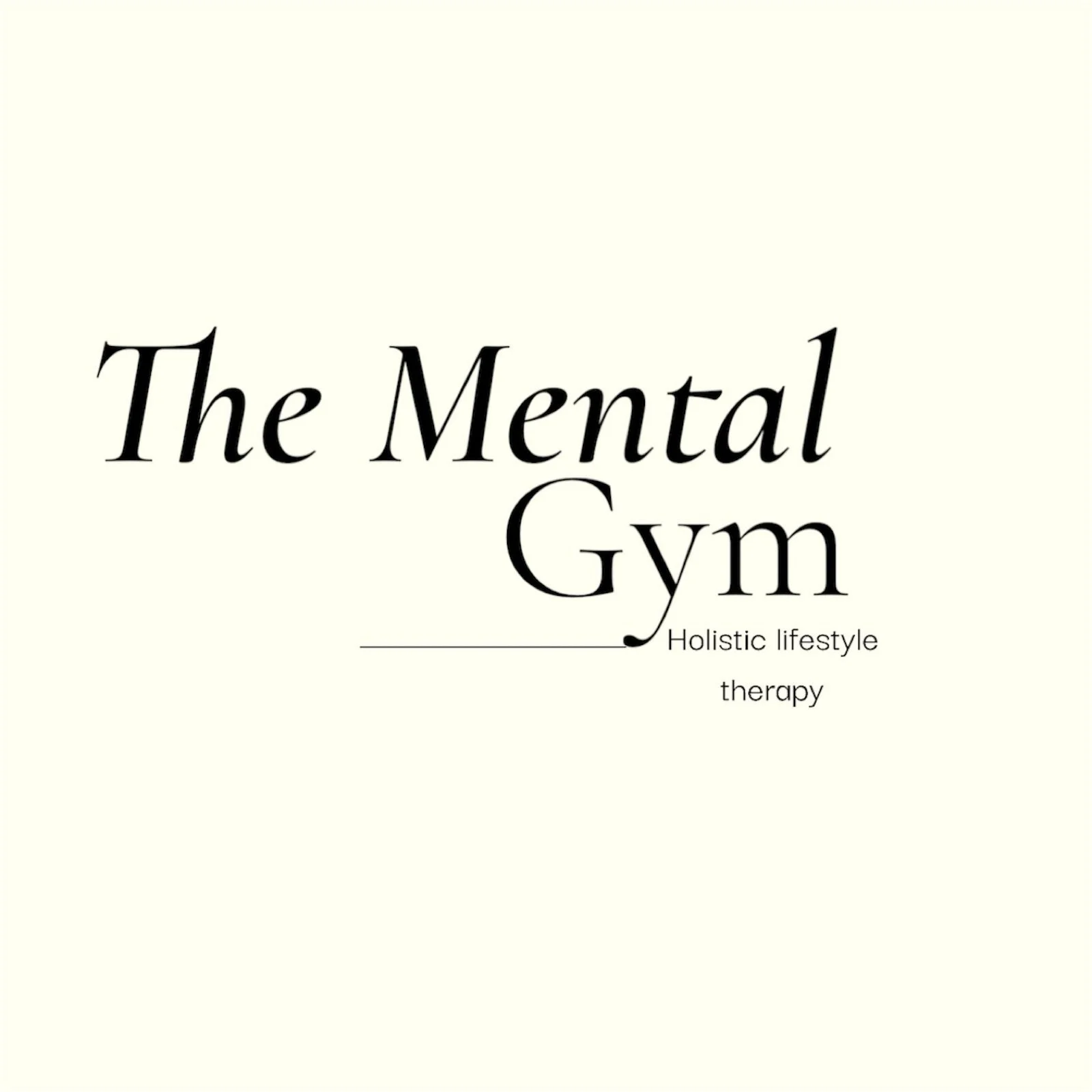 Logo for The Mental Gym, a holistic lifestyle therapy service.