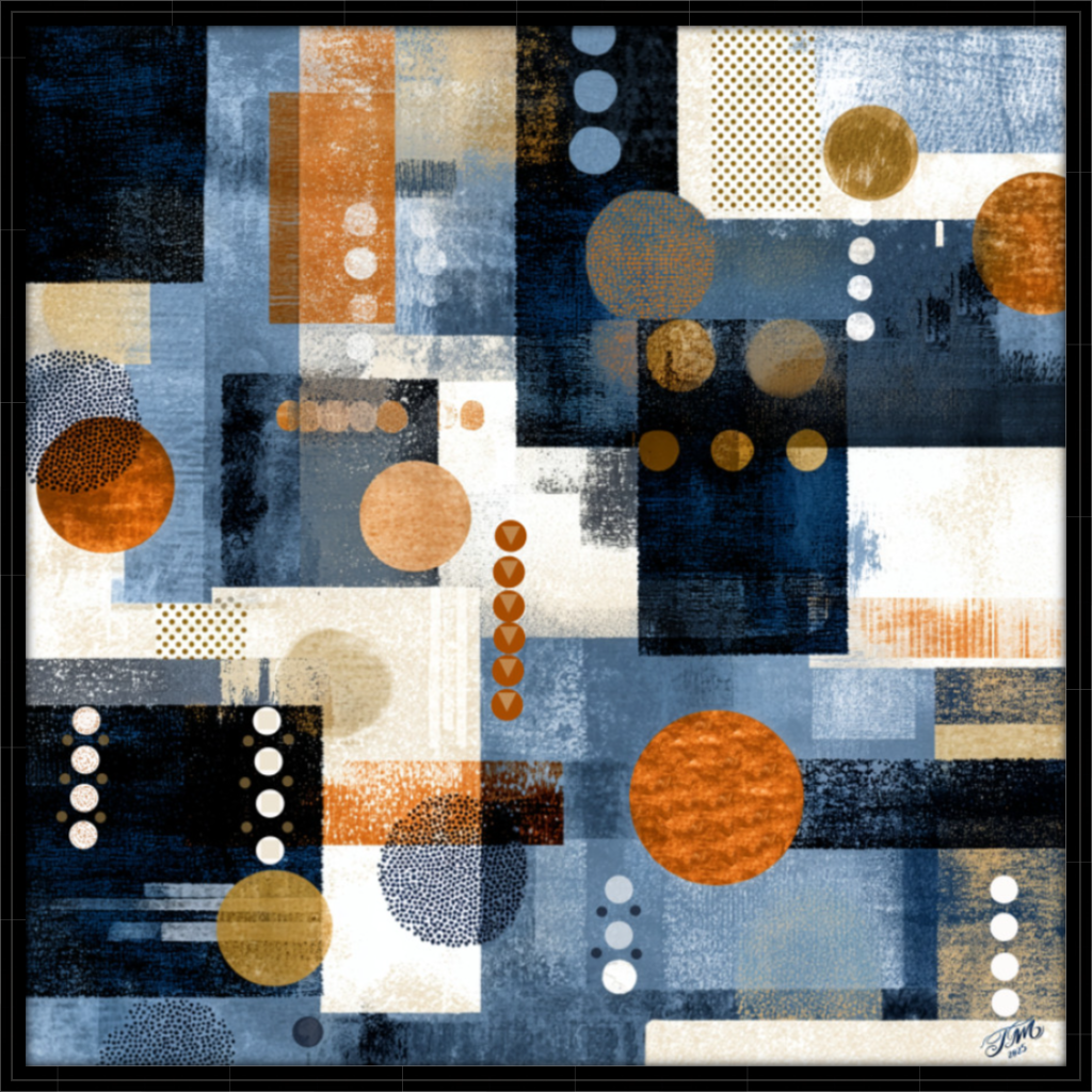 Echoes of Geomentry Square Canvas Art Print