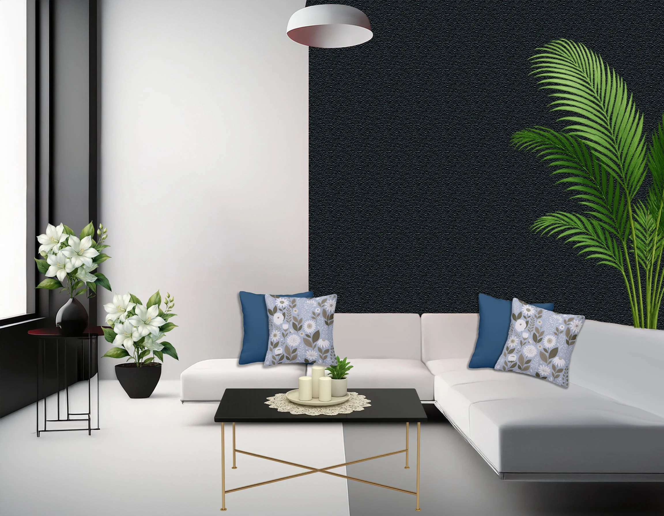 Petal light Set of 4 Throw Cushion Covers