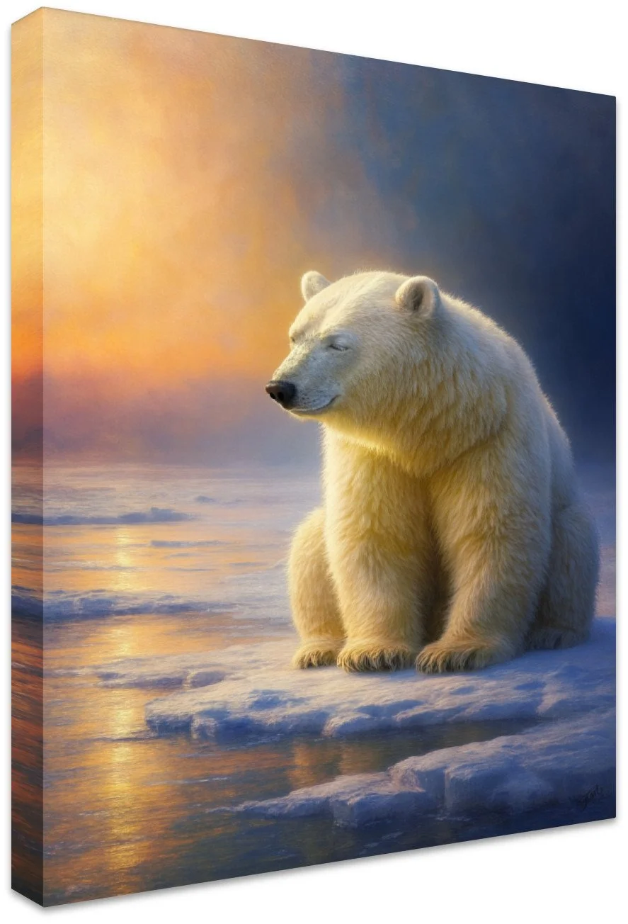 Arctic Bear Canvas Print Mirror Edge.jpg