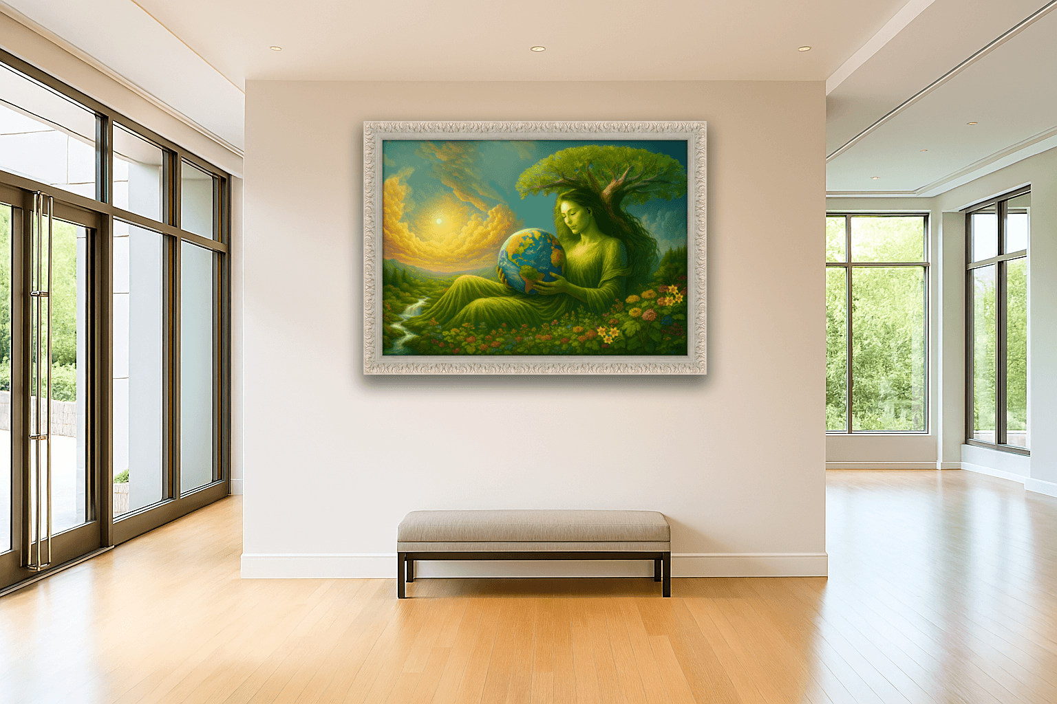 Mother Earth Gaia’s Embrace Quality Framed Print Limited Edition 1 only
