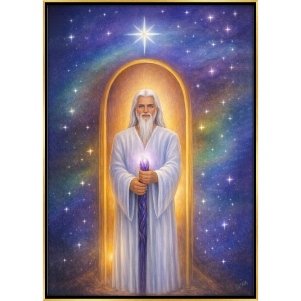 The Man of Knowledge Black gold floating frame 108FG A2.png