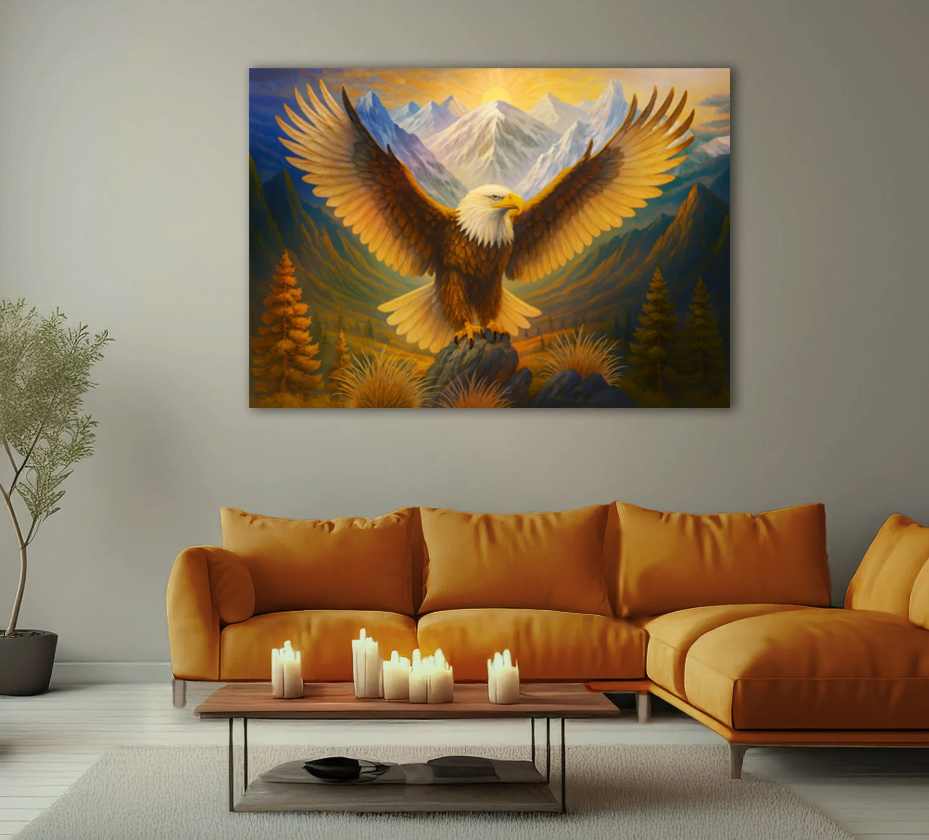 Majestic Vigil Landscape Canvas Print