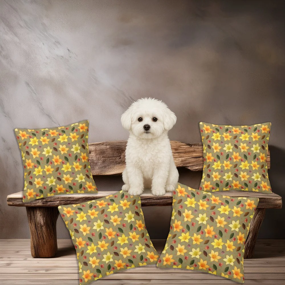 Keeper of Light Floral Throw Pillow Cover Set of 4