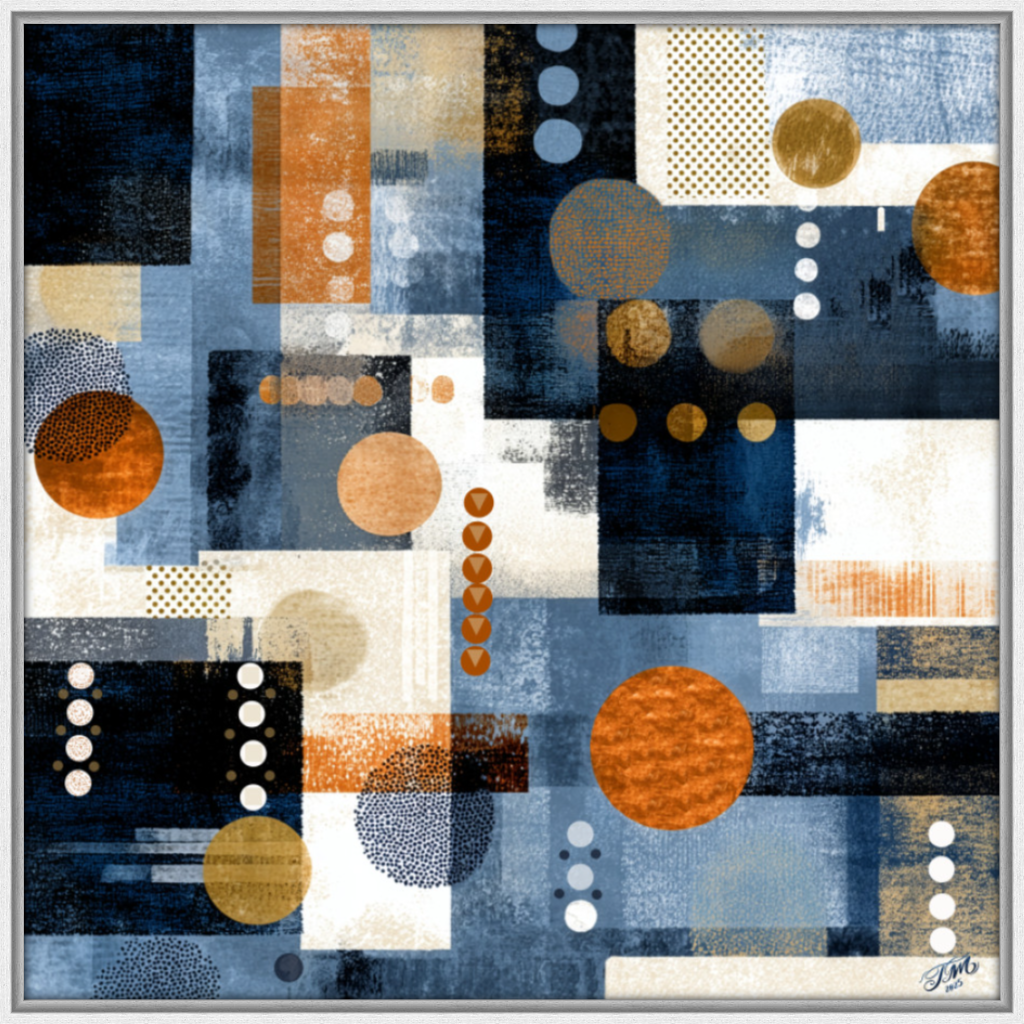 Echoes of Geomentry Square Canvas Art Print