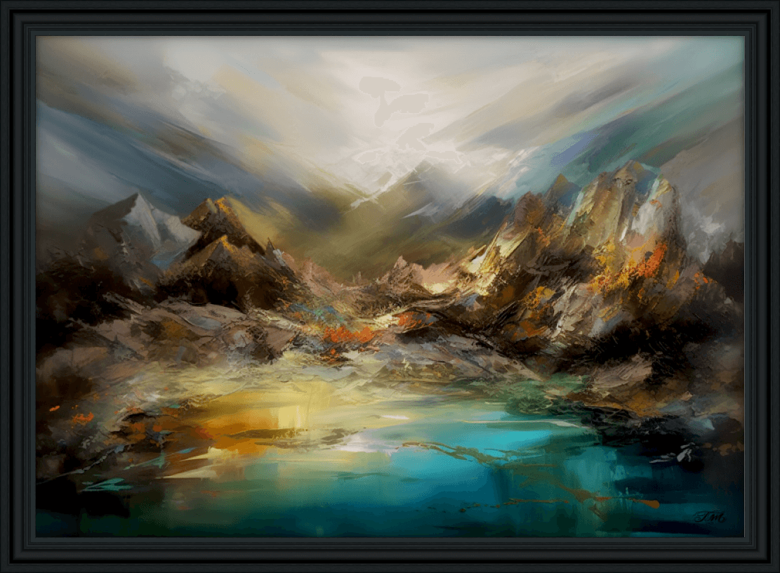 Rugged Mountains Abstract Black Frame 730F A1.png