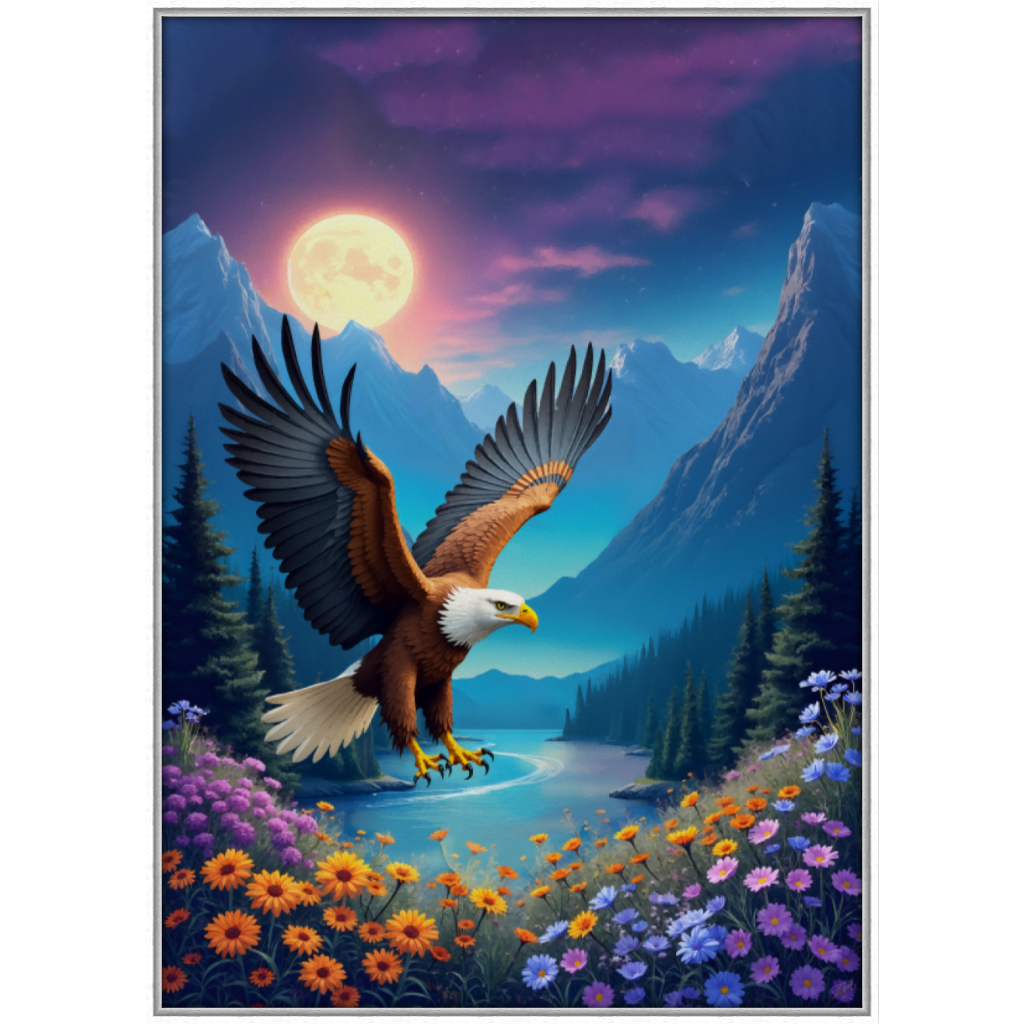 Eagle Soars White Grain FLoat Frame 108HO A2.png
