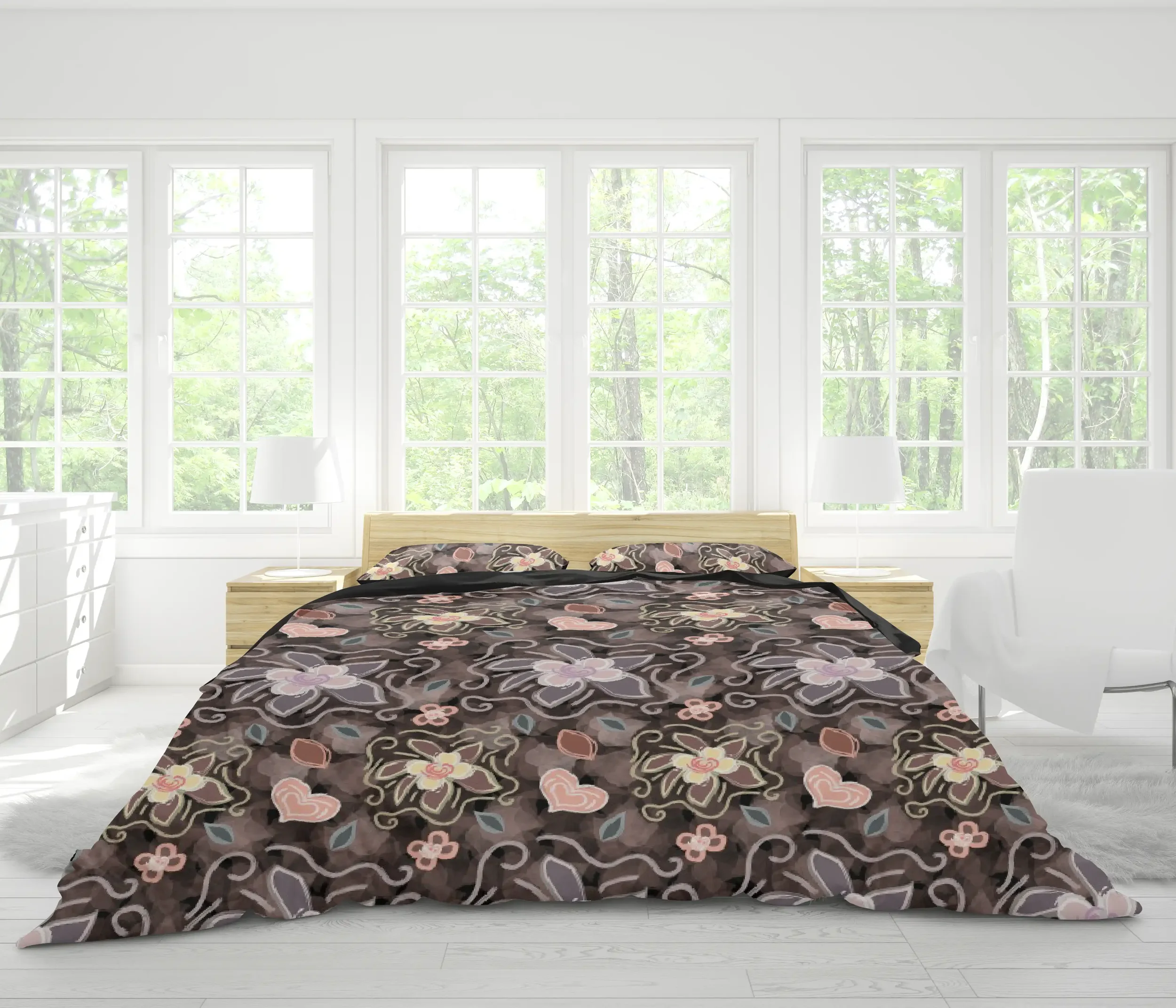 display pattern on bedding image only