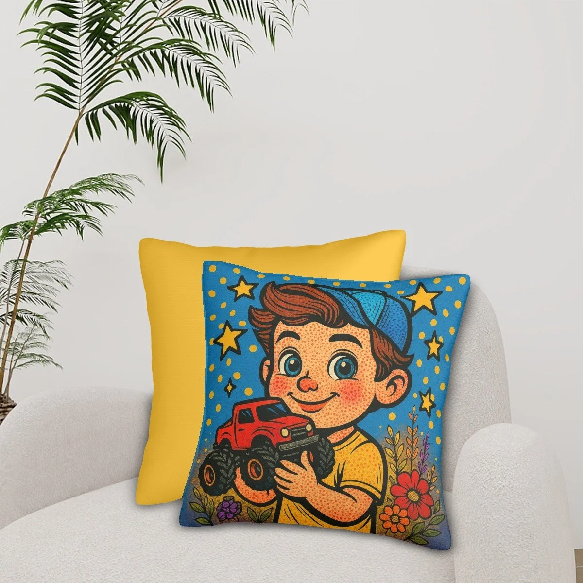 Turbo Trouble & Toy Power Set of 2 Throw Pillow Covers