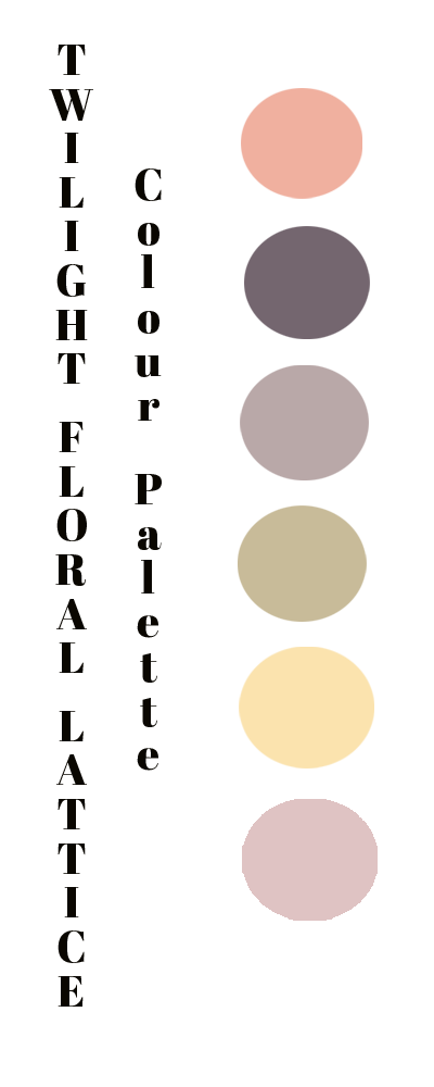 Twilight Floral Lattice Colour palette display only image