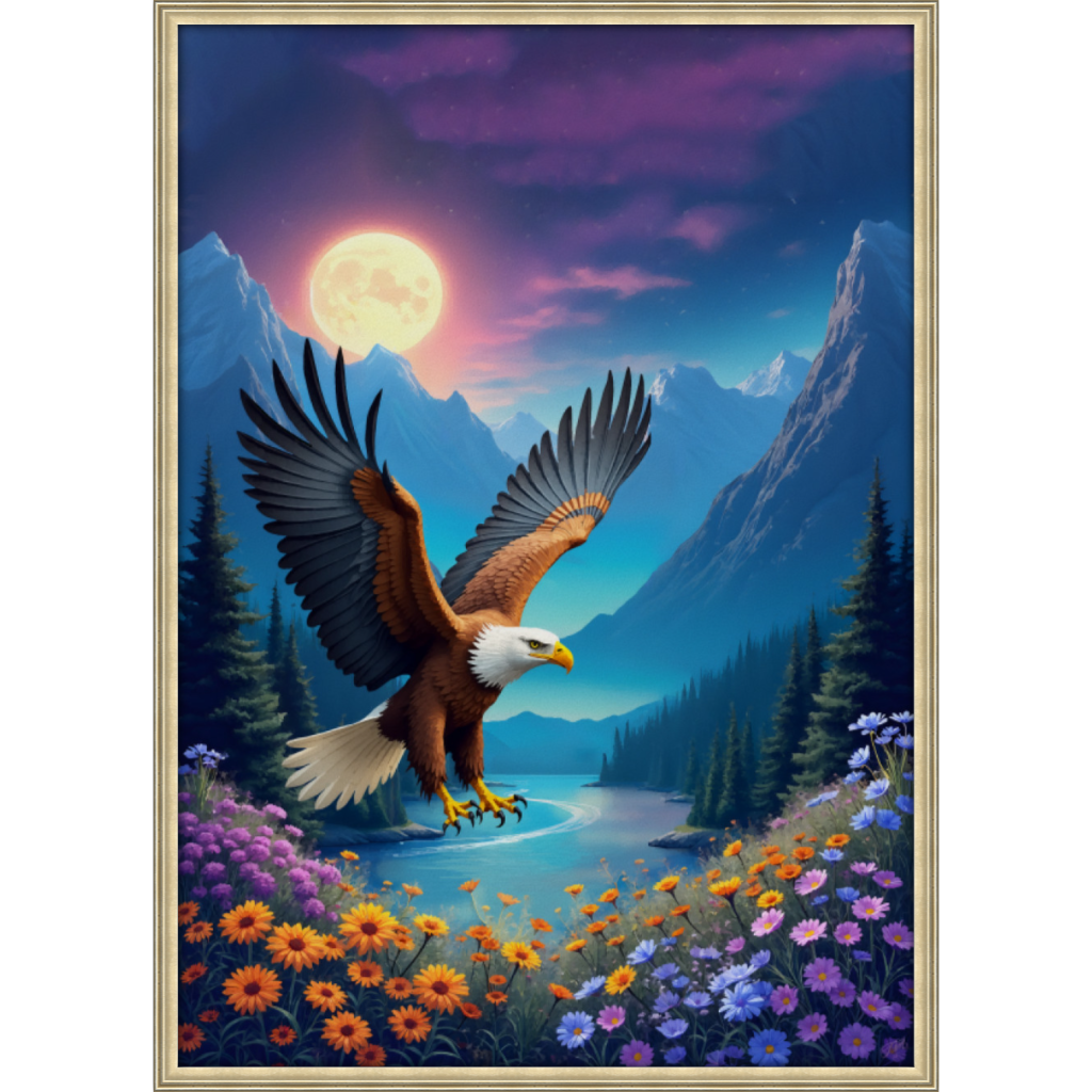 Eagle Soars Pewter FLoat Frame 108SL A3.png