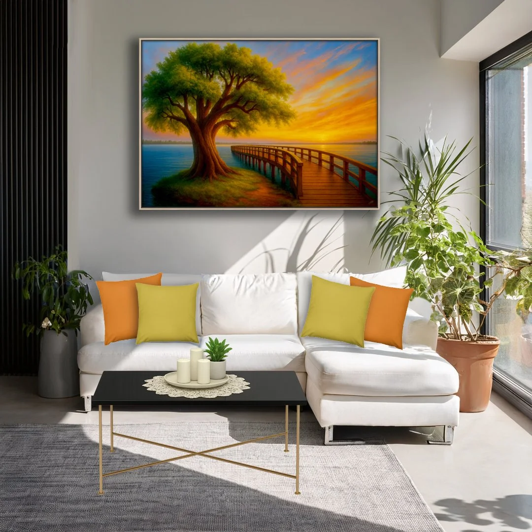 Sunset Serenity Landscape  Canvas Print