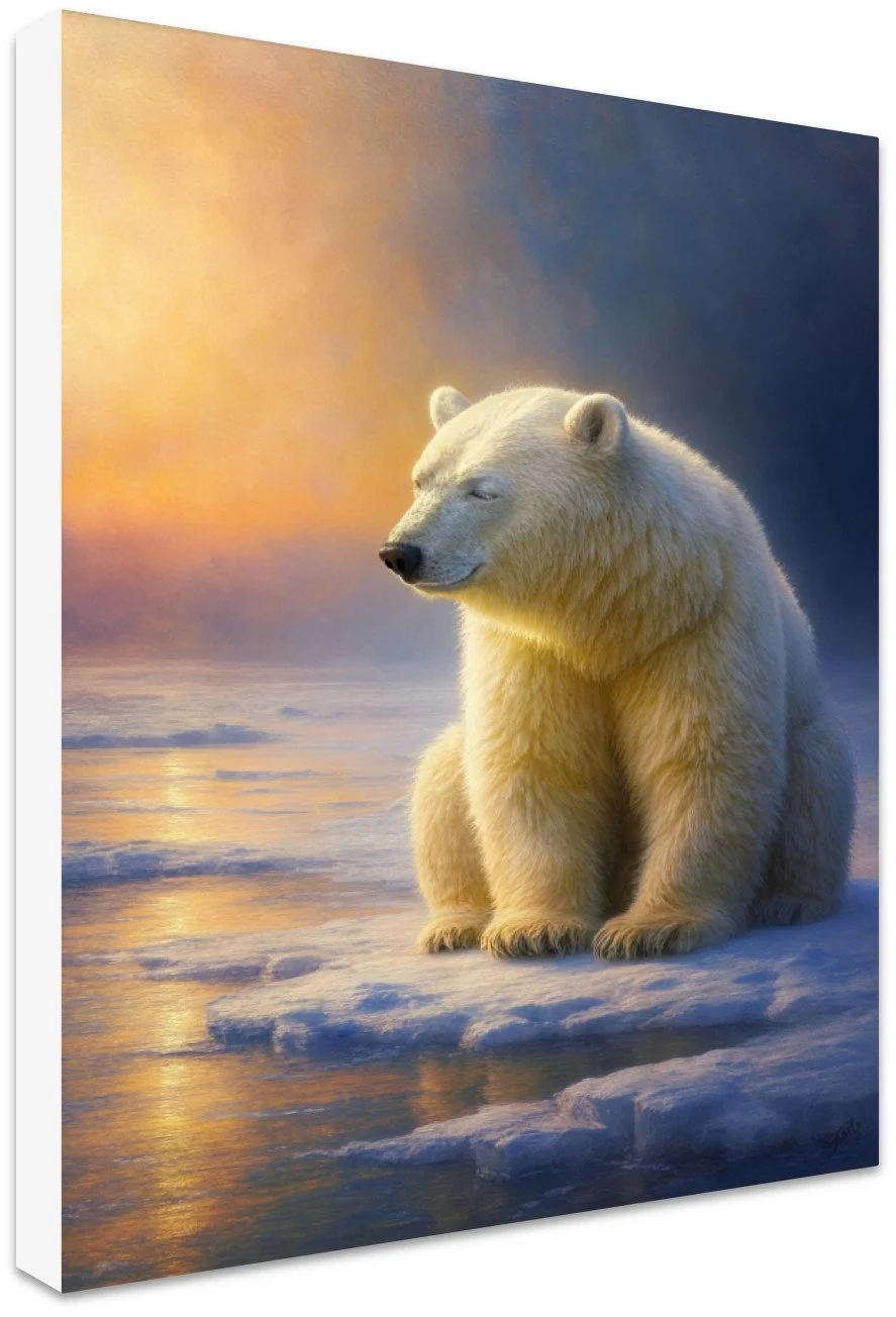 Arctic Bear Canvas Print White Edge.jpg
