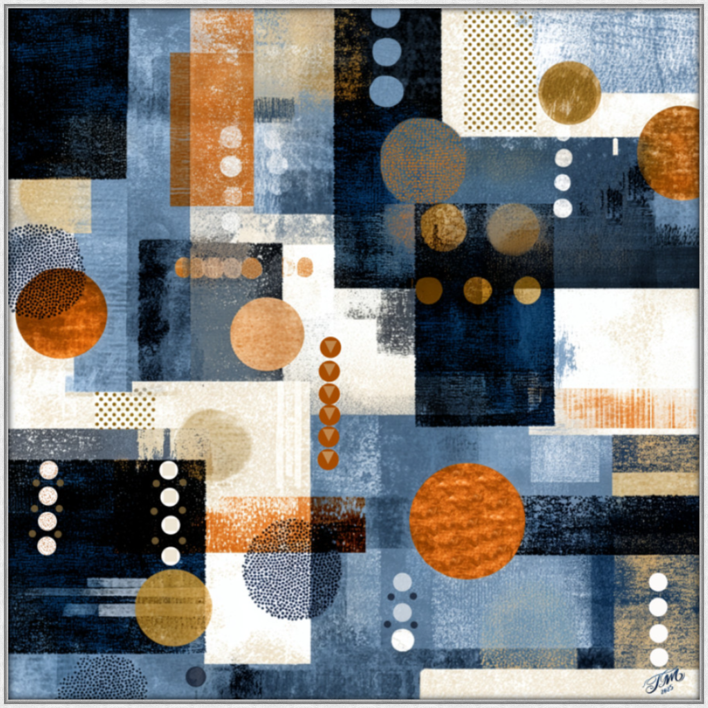 Echoes of Geomentry Square Canvas Art Print