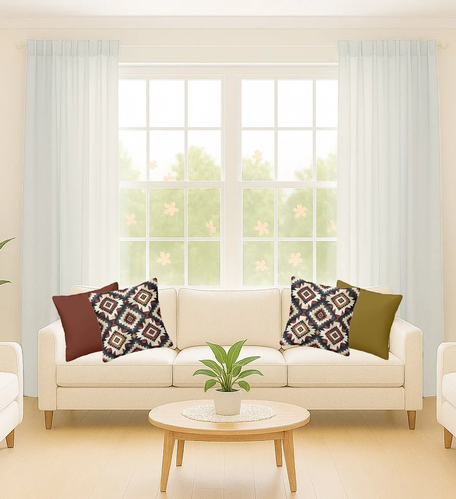 Desert Embers Throw Pillows Cushion Cover Set of 4