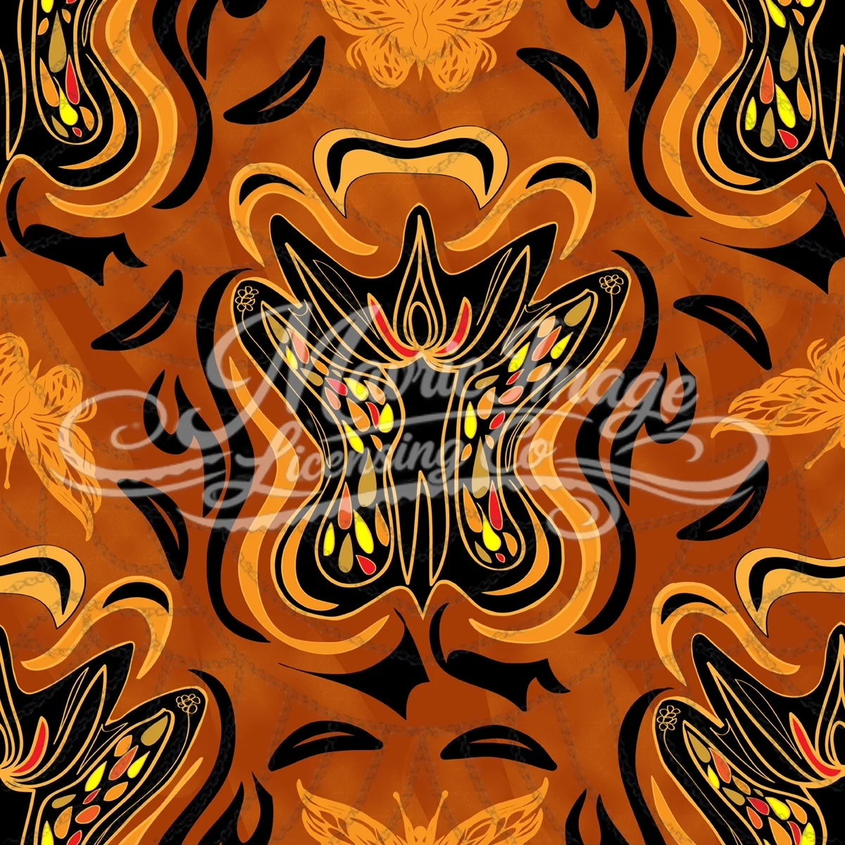 Butterfly Art Repeat Pattern PNG Digital Download