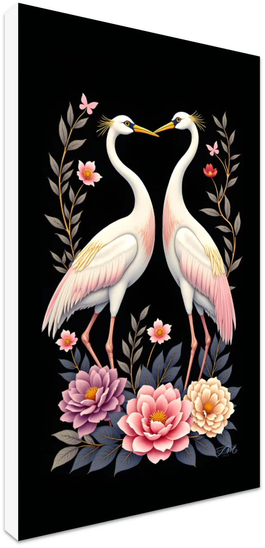Crane Birds Illustration White Edge.jpg