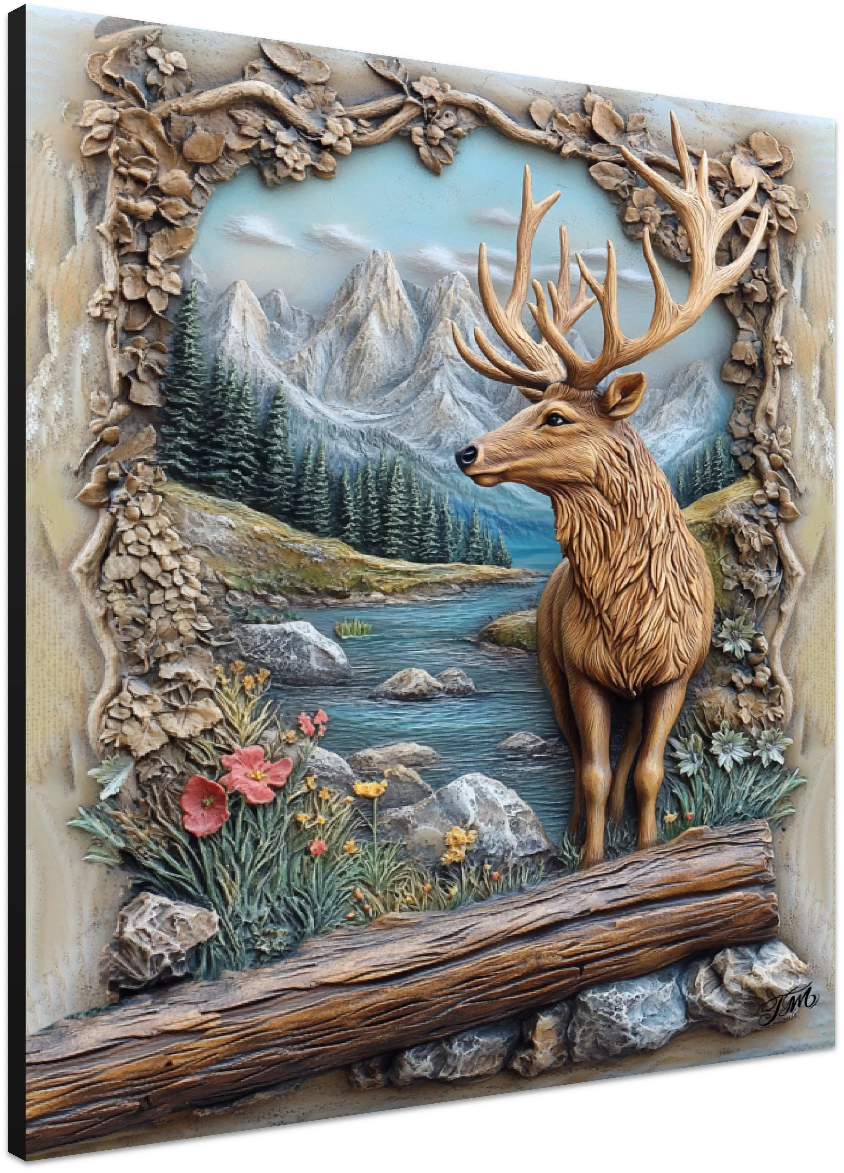 Deer's Woodlands Wooden Art Print.jpg