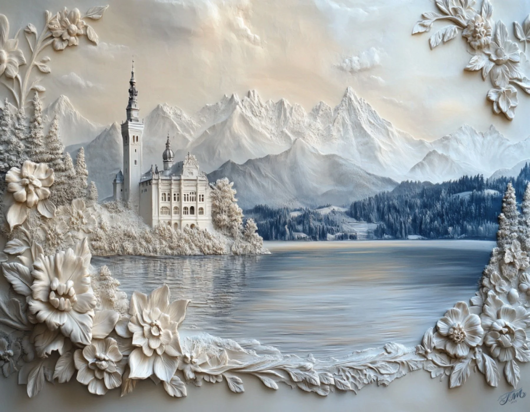 Castle Wooden Wall Art Print Flat.jpg