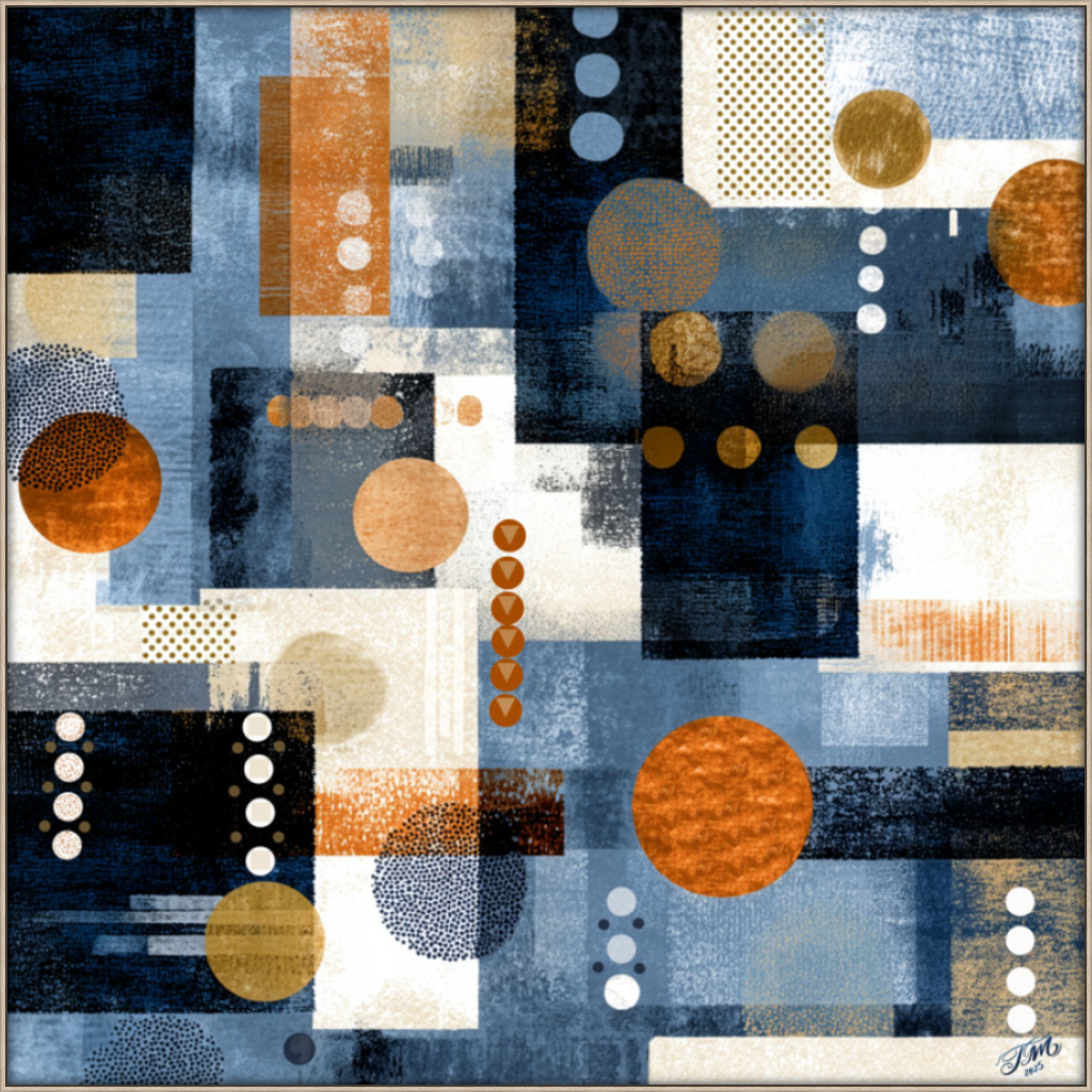 Echoes of Geomentry Square Canvas Art Print