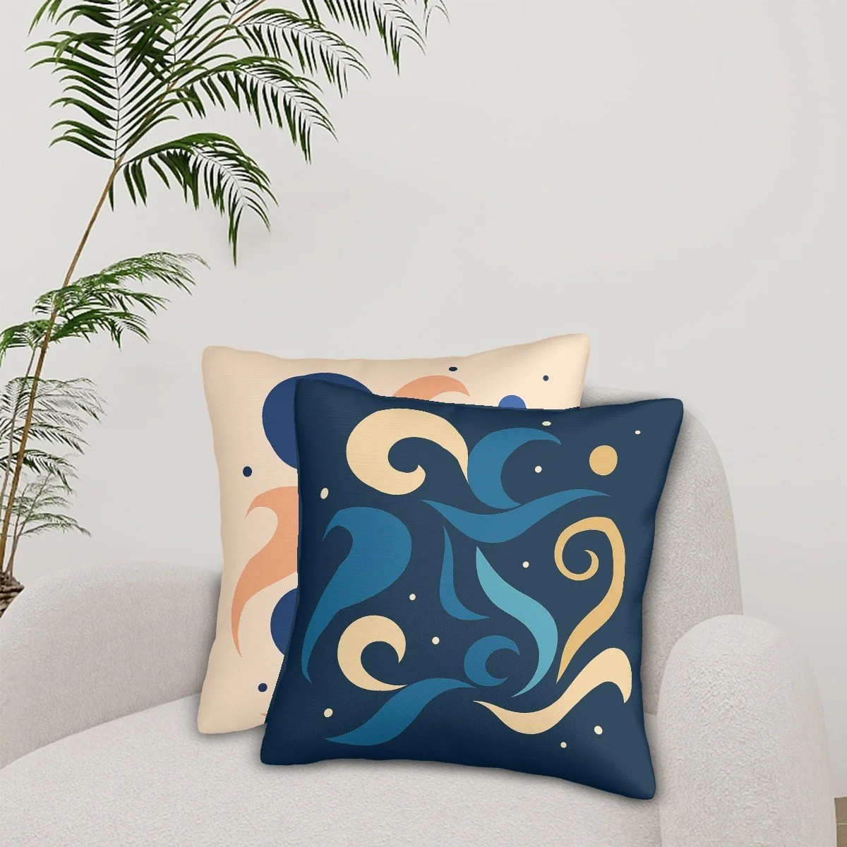 Abstract Space Dance Throw Pillow Cover Set of 2