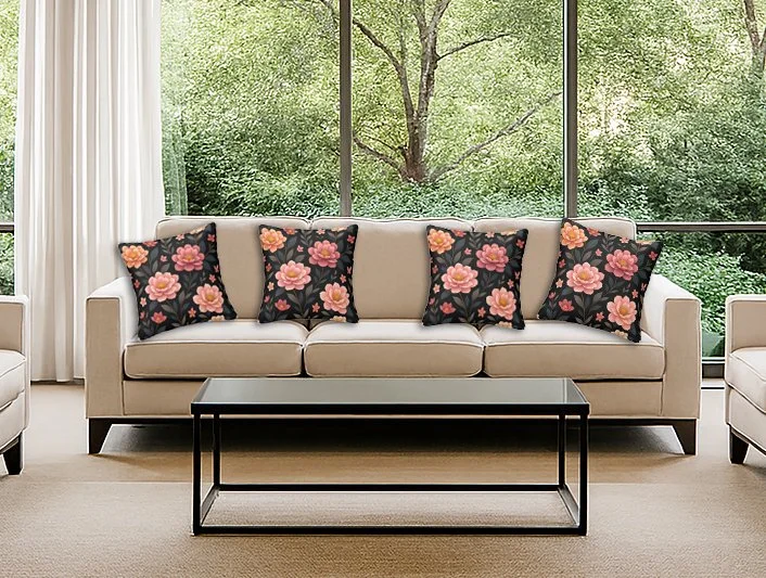 Dusk light Botanica - all Seasons Throw Pillow Covers Set of 4