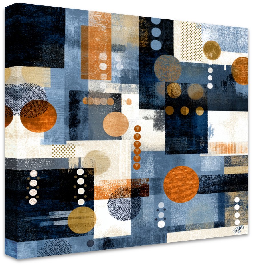 Echoes of Geomentry Square Canvas Art Print