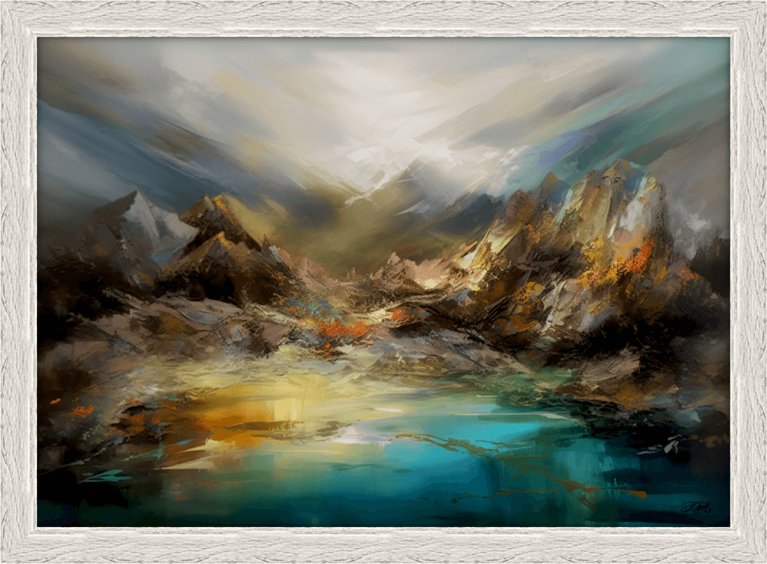 Rugged Mountain Abstract White Frame 406H A0.png