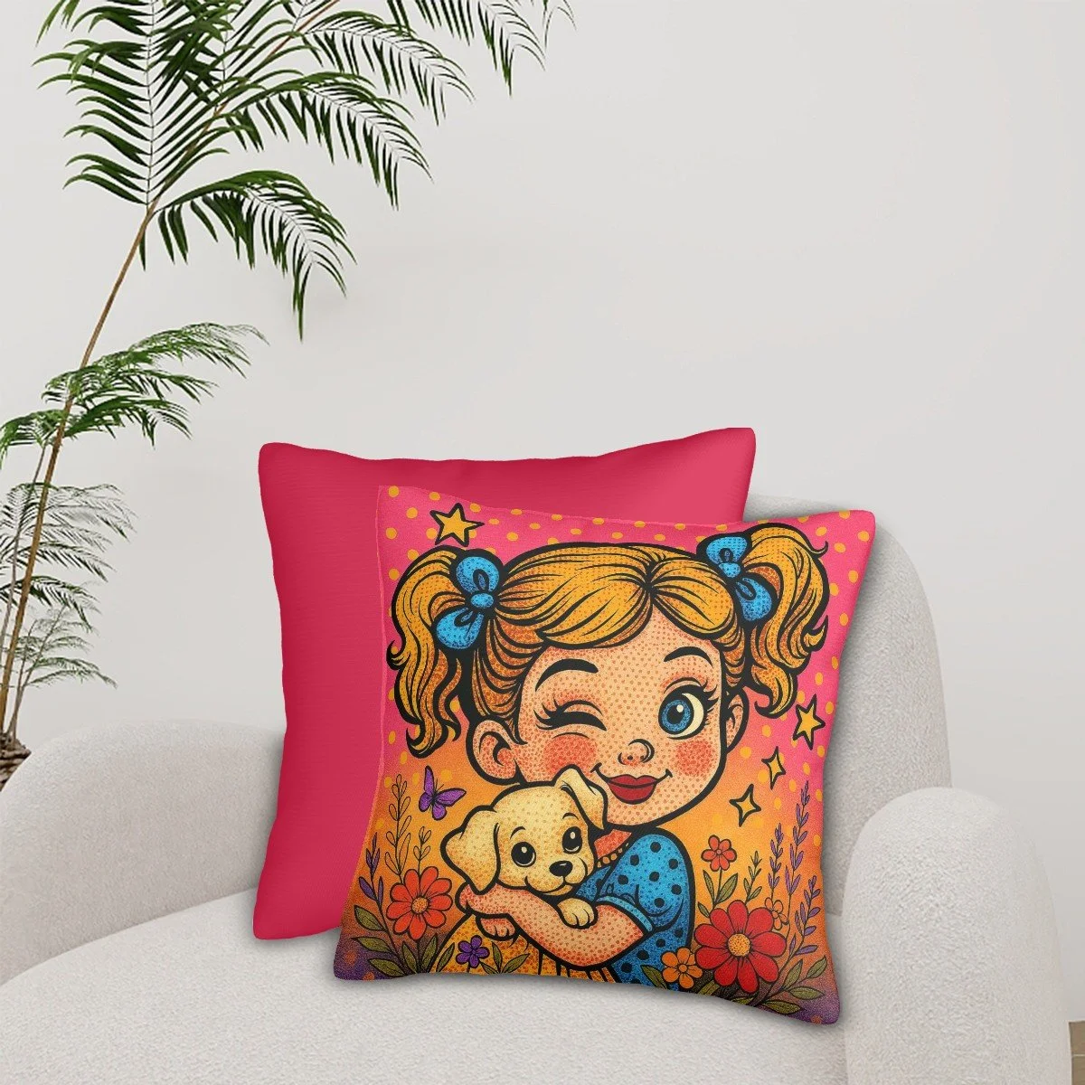 Wink and Wonder - all Seasons Throw Pillow Covers Set of 2