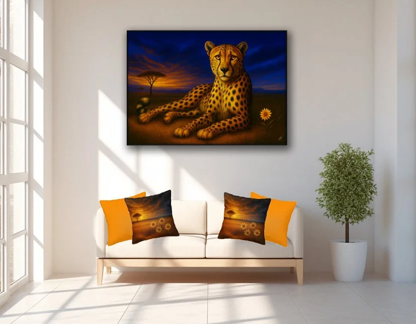 One Hundreth Heart Beat-  Digital Art Painting Canvas Print